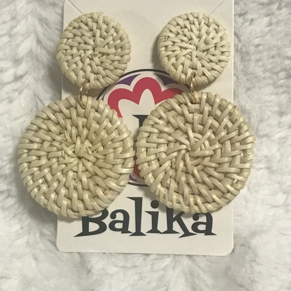 Jewelry - Brand new! Rattan drop dangle earrings